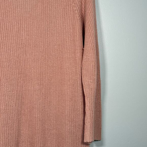 Eileen Fisher Organic Linen Cotton V-Neck Tunic Sweater M Soft Blush Pink - Picture 7 of 7